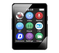Fiorky Reproductor de música MP3 HiFi Compatible con Bluetooth 5.0 Mini reproducción de vídeo MP4 Pantalla de 1,8 Pulgadas MP3 Walkman para Estudiantes Radio FM/grabación/Libro electrónico