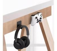 Fiorky Soporte para colgar auriculares, soporte de pared universal, gancho adhesivo para auriculares, soporte para auriculares para fácil montaje en escritorio o PC, sin daños, soporte para
