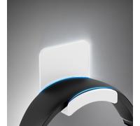 Fiorky Soporte para colgar auriculares, soporte de pared universal, gancho adhesivo para auriculares, soporte para auriculares para fácil montaje en escritorio o PC, sin daños, soporte para