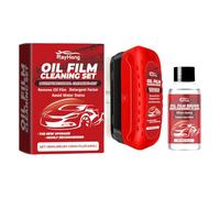 Fiorky Tablero de Limpieza de Vidrios Evita la Lluvia y la Niebla El Cepillo de Limpieza de película de Aceite automotriz Mejora la Claridad y la Visibilidad Tablero de Limpieza de Vidrios U