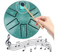 Fiorky Tambor de lengua de acero, 3 pulgadas, 6 notas, tambor de lluvia for carillón de lluvia exterior, instrumentos musicales de percusión for educación musical,concierto,curación mental