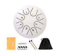 Fiorky tambor de lengua de acero de 6 pulgadas 8 notas - Instrumento de percusión con tambor de acero, bolsa de almacenamiento, musical fora yoga, meditación y terapia de sonido, regalo fora