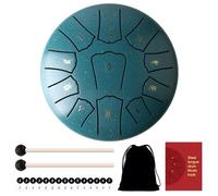 Fiorky Tambor de lengua de acero de 6 pulgadas y 11 notas con bolsa de tambor, libro de música, mazos de tambor, instrumentos de percusión, instrumentos curativos de sonido for meditación