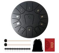 Fiorky Tambor de lengua de acero de 6 pulgadas y 11 notas con bolsa de tambor, libro de música, mazos de tambor, instrumentos de percusión, instrumentos curativos de sonido for meditación
