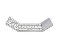 Fiorky Teclado Bluetooth Plegable, Mini Teclado inalámbrico BT portátil de Bolsillo con Panel táctil para Android/iOS/Win, Mini Teclado inalámbrico portátil de Viaje Recargable