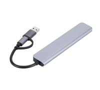 Fiorky Type-C USB 3.0 Hub 4/5/7 Puertos USB Hub Multi Splitter Adapter Transmisión de Alta Velocidad Plug and Play para computadora PC (7 Puertos)