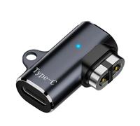 Fiorky USB C/para a Adaptadr magnético Cable de Cargador Convertidor magnético Curva de 90 Grados Conducción ósea de Cargador de Auriculares para AfterShokz OpenRun Air/Pro/Aeropex AS80