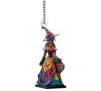 Fiorky Witch Acrílico Colgante Coche Espejo Retrovisor Bruja Colgante Decoración Festival Suministros Atmósfera Accesorios Accesorio Creativo fora Planta de Jardín al Aire Libre (A)
