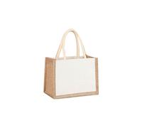 Fiorky Yute Bag Shopper Bolso de Yute Grande para Mujer Bolso de Almacenamiento de Viaje para Mujer Bolso de Yute con Asa Superior de Lona de Gran Capacidad Bolso Reutilizable para Mujer al