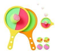 Fiotha Ball Ballfangspiel, Klettballspiel für Finder Klettsspiel Wurf Spiel Klettball Strandspielzeug, Klettballspiel für Kinder mit 2 Paddel und 2 Bälle für Party Garten innen und Außen