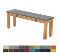 FIOVIP cojín de Banco 120X40X3CM Funda extraíble, Lavable, Doble, Antideslizante, Muy elástica, Adecuada para Bancos de jardín, Columpios, terrazas, Bancos de Interior(Gris Oscuro