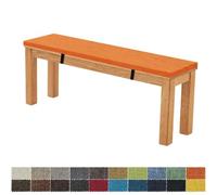 FIOVIP cojín de Banco 130X30X3CM Funda extraíble, Lavable, Doble, Antideslizante, Muy elástica, Adecuada para Bancos de jardín, Columpios, terrazas, Bancos de Interior(Color Naranja