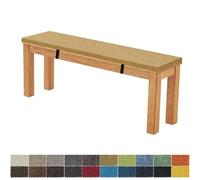 FIOVIP cojín de Banco 140X40X3CM Funda extraíble, Lavable, Doble, Antideslizante, Muy elástica, Adecuada para Bancos de jardín, Columpios, terrazas, Bancos de Interior(Caqui