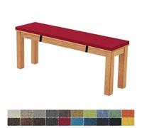 FIOVIP cojín de Banco 160X35X3CM Funda extraíble, Lavable, Doble, Antideslizante, Muy elástica, Adecuada para Bancos de jardín, Columpios, terrazas, Bancos de Interior(Rojo Vino