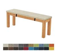 FIOVIP cojín de Banco 80X30X3CM Funda extraíble, Lavable, Doble, Antideslizante, Muy elástica, Adecuada para Bancos de jardín, Columpios, terrazas, Bancos de Interior(Blanco