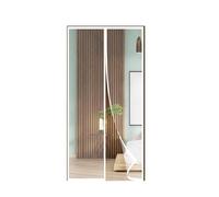 FIOVIP Mosquitera Puerta Magnetica, 70x140CM Cortina, Se Cierra Automáticamente, Fácil Instalación sin Taladrar(Poliéster,Blanco)