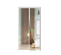 FIOVIP Mosquitera Puerta Magnetica, 85x140CM Cortina, Se Cierra Automáticamente, Fácil Instalación sin Taladrar(Poliéster,Blanco)