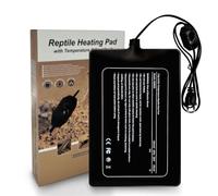 FIPASEN Almohadilla Térmica para Reptiles, Tapetes Térmicos para Terrarios con Temperatura Ajustable para Tortuga Serpientes Lagartos Geckos Arañas - Manta Calefactora para Reptiles (23W: 20x30CM)