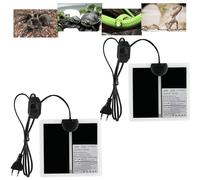FIPASEN Tapetes Térmicos para Terrarios, 2 Piezas Manta Calefactora para Reptiles con Temperatura Ajustable para Serpientes Lagartos Geckos Arañas - Almohadilla Térmica para Reptiles (5W: 15x14CM)