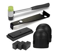 Fippy Kit de Herramientas Para Pisos Laminados, Kit de Instalación Para Pisos de Madera con 40 Separadores Para Pisos Laminados, Barra de Tracción Resistente, Martillo de Doble Cara, Rodilleras Espuma