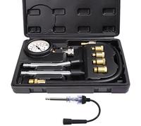 Fippy Kit de probador de compresión con probador de bujías, probador de compresión de motor, probador de cilindro de gasolina 0-300 PSI / 0-20 Bar (Negro)