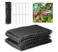 Fippy Red de pájaros para protección del jardín, kit de red de jardín resistente para proteger verduras, plantas, frutas (6.9 x 98 pies + 10 clavijas de tierra)