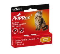 Fiprex KOT, 52,5 mg/0,7 ml, solución para aplicar gota a gota en gatos