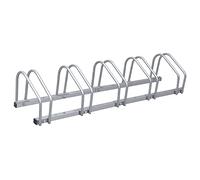 Fiqops Soporte para 5 bicicletas, ancho de neumáticos de 35 a 55 mm, soporte múltiple, soporte de suelo para bicicleta, soporte de suelo, montaje en pared, ahorra espacio, galvanizado