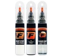 FIRANTO Kit de Pintura de Retoque Coche para Tesla Motors PPSW White Water, Set de Reparación de Rayones y Arañazos Incluye 15 ml Bolígrafo para Retocar Pintura Coche, Primer y Barniz