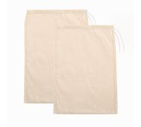 Firavggu 2 Bolsas de Filtro de algodón, 120 micrones, 45 x 60 cm, Bolsas de Leche de nueces, Bolsa de Prensa, Bolsa de Cerveza, Bolsa de Filtro, Bolsa de Filtro, Bolsa de Queso, paño para Pasar, para