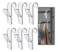 Firavggu 6 Ganchos Toalleros para Radiadores - Soporte Toallas Transparent, Ganchos Plásticos para Radiadores de Baño Redondos Toalleros de Baño Radiador Toallero TéRmico EléCtrico