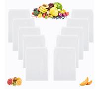 Firavggu Pack de 10 Bolsas para Leche de Almendra 20x30cm Paño Filtrante de 100 Mallas en Nailon Reutilizable Tela para Queso Lavable Filtro para Leche de Nuez Yogur Verduras Café Zumo de Fruta