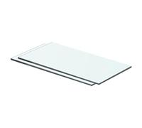 FIRBNUS 40x15 cm 2 uds Estanteria Baño Panel de Estante Colgante Estante Expositor de Pared Suspendidas de Tablero Estante Flotante de Cristal Baldas Estanterías Transparente Vidrio Templado