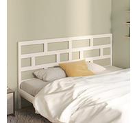 FIRBNUS Cabecero de cama blanco 206 x 4 x 100 cm de madera maciza de pino cabeceros cama respaldo, cabecero de cama de madera cabecera cama matrimonial mueble Habitacion Muebles Dormitorio