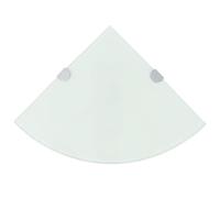 FIRBNUS Estantería esquinera de baño, 2 unidades, 35 x 35 x 0,8 cm, estante de cristal, estante de baño, estante flotante para salón, baño, estante de cristal, estante de pared, cristal templado con