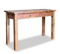 FIRBNUS Mesa consola de madera maciza recuperada de 123 x 42 x 75 cm. Consola de madera para recibidor, cómoda, dormitorio, consola, de madera, mueble de dormitorio
