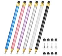 FIRCRE Lápiz capacitivo 2 en 1 para pantalla táctil, bolígrafos de estilistas para iPhone, iPod, Samsung, teléfonos inteligentes y tabletas Android, compatible con todas las pantallas táctiles (6X