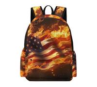Fire And Flames of U.S. Burning - Bonita mochila de viaje ligera e informal para laptop para hombres y mujeres, estampado gráfico