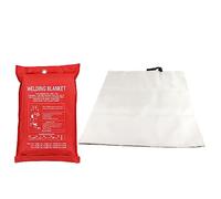 Fire Blanket 1.43m x 1.43m | Fiberglass Flame Retardant Blanket for Kitchen Fires/Car Emergencies/Office Security | 550°C Heat Resilience with Reinforced Handle