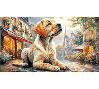 Fire-Breathing-Dino-Near-Cottage 1000 Piezas Puzzle Adultos Juego Familiar Divertido Desafiante Papel Reciclado para Regalos 38x52/1000pcs