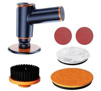 FIRE BULL Pulidor de Coche sin Cable,Mini Enceradora Eléctrica Portátil,Pulidora Eléctrica de Rso Doméstico 7.4V 4000mAh,Elimina Arañazos de Espejo,Realza el Brillo,Pule y Encera,Fácil de Manejar