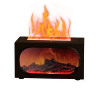 Fire Diffuser - Usb Powered Electric Fireplace Lamp, Aromatherapy Oil Mist Humidifier, Realistic Flame Effect Decor, Relaxing Ambience Light for Stress Comfort, Indoor Outdoor Office Patio Bedroom