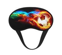 Fire Dragon Roll - Máscara opaca para dormir con estampado de fútbol, cómoda cubierta para los ojos, ajustable, perfecta para viajes, meditación y camping