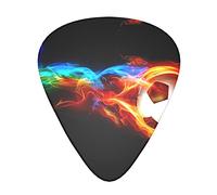 Fire Dragon Roll - Púas para guitarra de fútbol, triángulo clásico, bajo, acústica y eléctrica, 12 piezas