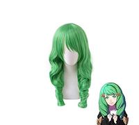 Fire Emblem ThreeHouses FLAYN Green Curly Wig Cosplay Disfraz de pelo sintético resistente al calor Mujer Pelucas de fiesta