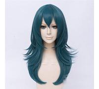 Fire Emblem ThreeHouses Peluca Byleth Largo Azul Recto Medio Largo Corto Cosplay Cabello Halloween Juego de roles A