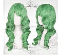 Fire Emblem ThreeHouses Peluca FLAYN Cosplay Cabello Verde Peluca larga y rizada Comiket Show Halloween Juego de roles + Peluca Cap CHINA Verde