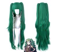 Fire Emblem ThreeHouses Sothis Green Long Ponytails Peluca Cosplay Disfraz Resistente al calor Pelo sintético Mujeres Pelucas de fiesta