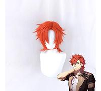 Fire Emblem ThreeHouses Sylvain Jose Gautier Peluca corta roja Disfraz de Cosplay Pelo sintético resistente al calor Hombres Pelucas de fiesta MZ-1481