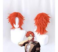Fire Emblem ThreeHouses Sylvain Jose Gautier Peluca corta roja Disfraz de Cosplay Pelo sintético resistente al calor Hombres Pelucas de fiesta